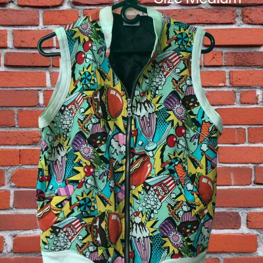 Colorful Pop Culture Graphic Vest